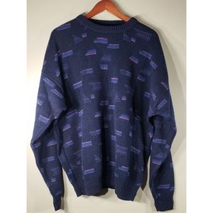 Vintage Royal Knight Navy Oversized 90s Sweater